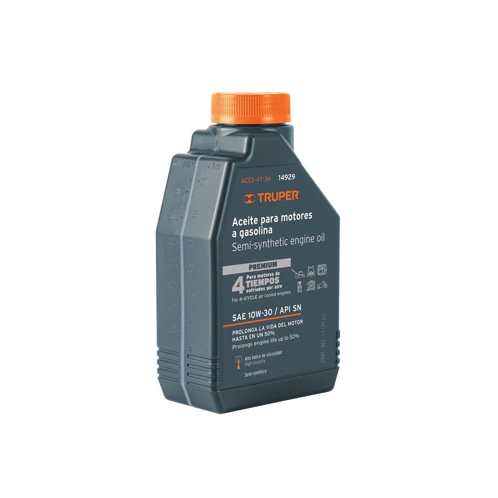Aceite semi-sintético, motor 4 tiempos, 946ml (32oz), Truper - Pag 274