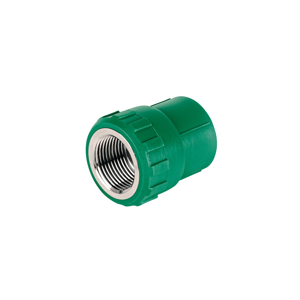 Adaptador PPR 3/4' hembra con inserto metálico, Foset - Pag 703