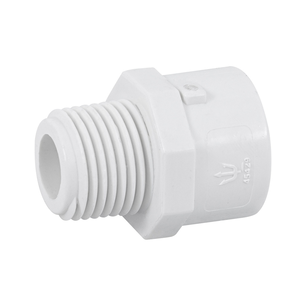 Adaptador macho de PVC de 1/2', Foset - Pag 697