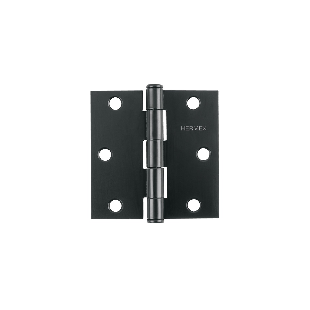 Bisagra cuadrada 3', acero, negro, plana, Hermex - Pag 766