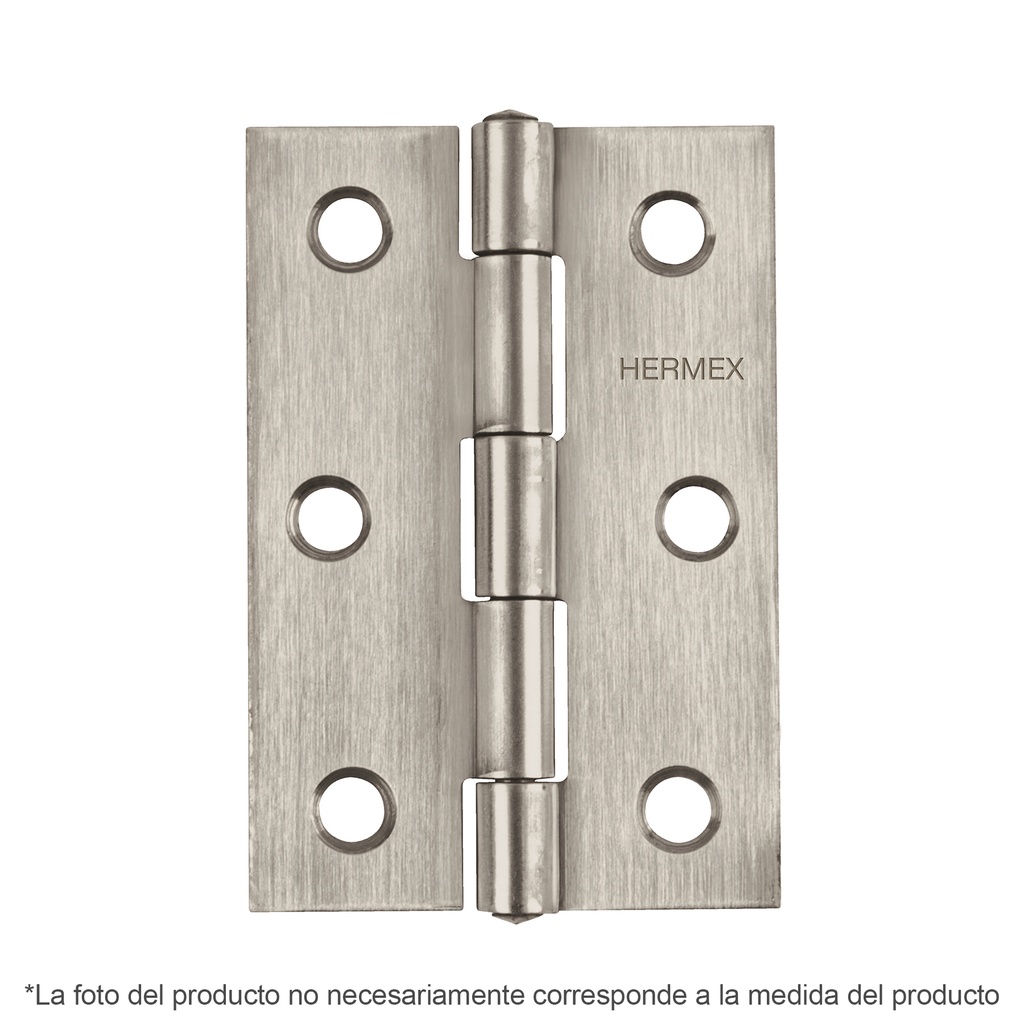Bisagra rectangular 3-1/2' acero inoxidable, Hermex - Pag 767