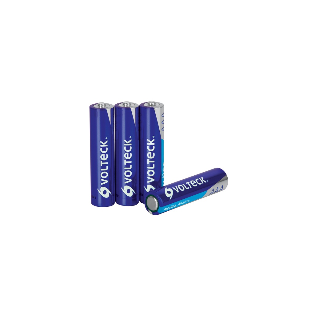 Blíster con 4 pilas alcalinas tamaño AAA, Volteck - Pag 570