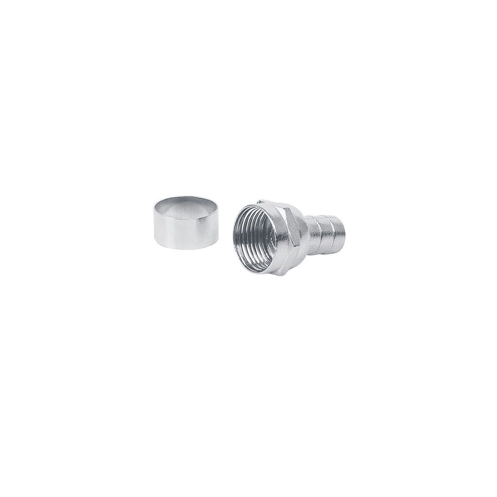Bolsa con 4 conectores coaxiales RG 6 tipo campana, Volteck - Pag 514