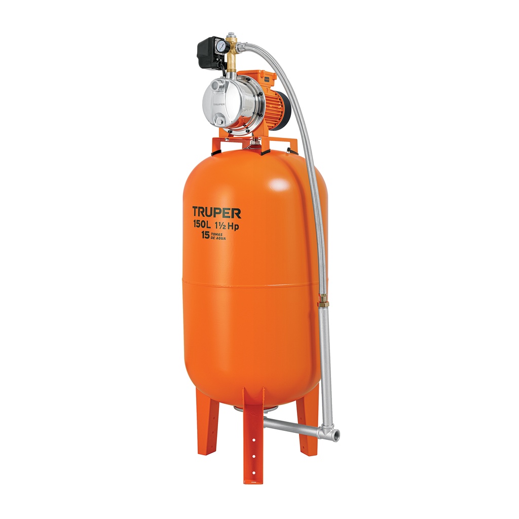 Bomba hidroneumática 1-1/2 HP, 150 litros, Truper - Pag 58