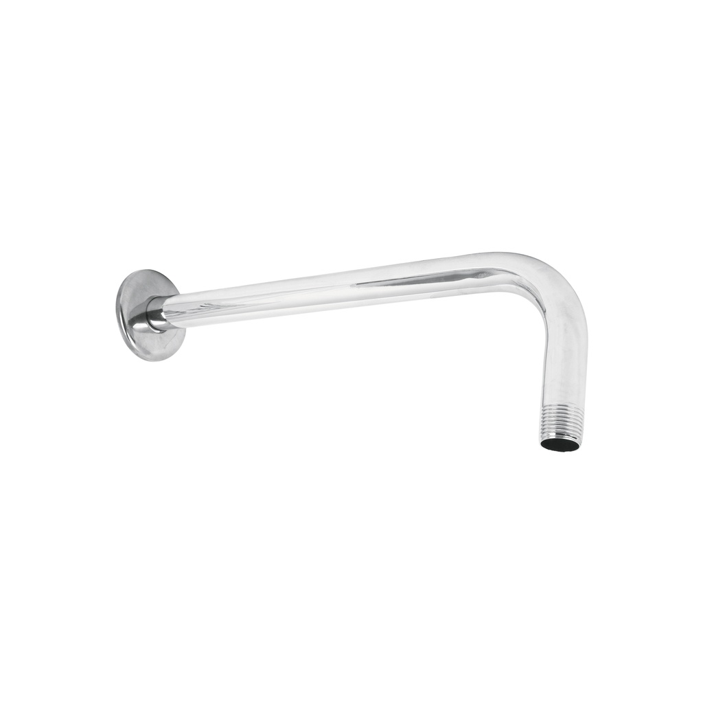 Brazo recto con chapetón para regadera, 30 cm, cromo, Foset - Pag 633, 645