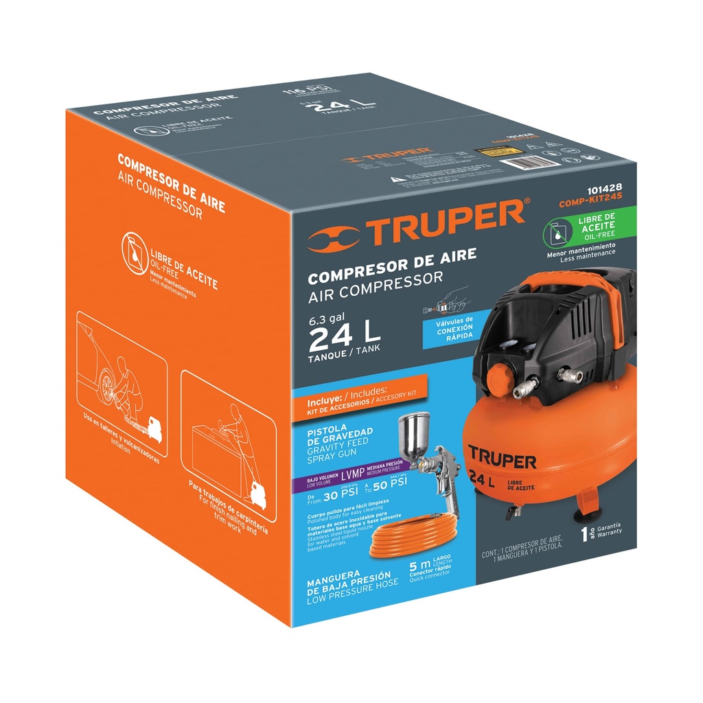Caja de empaque de repuesto para COMP-KIT24S, Truper - Pag 121