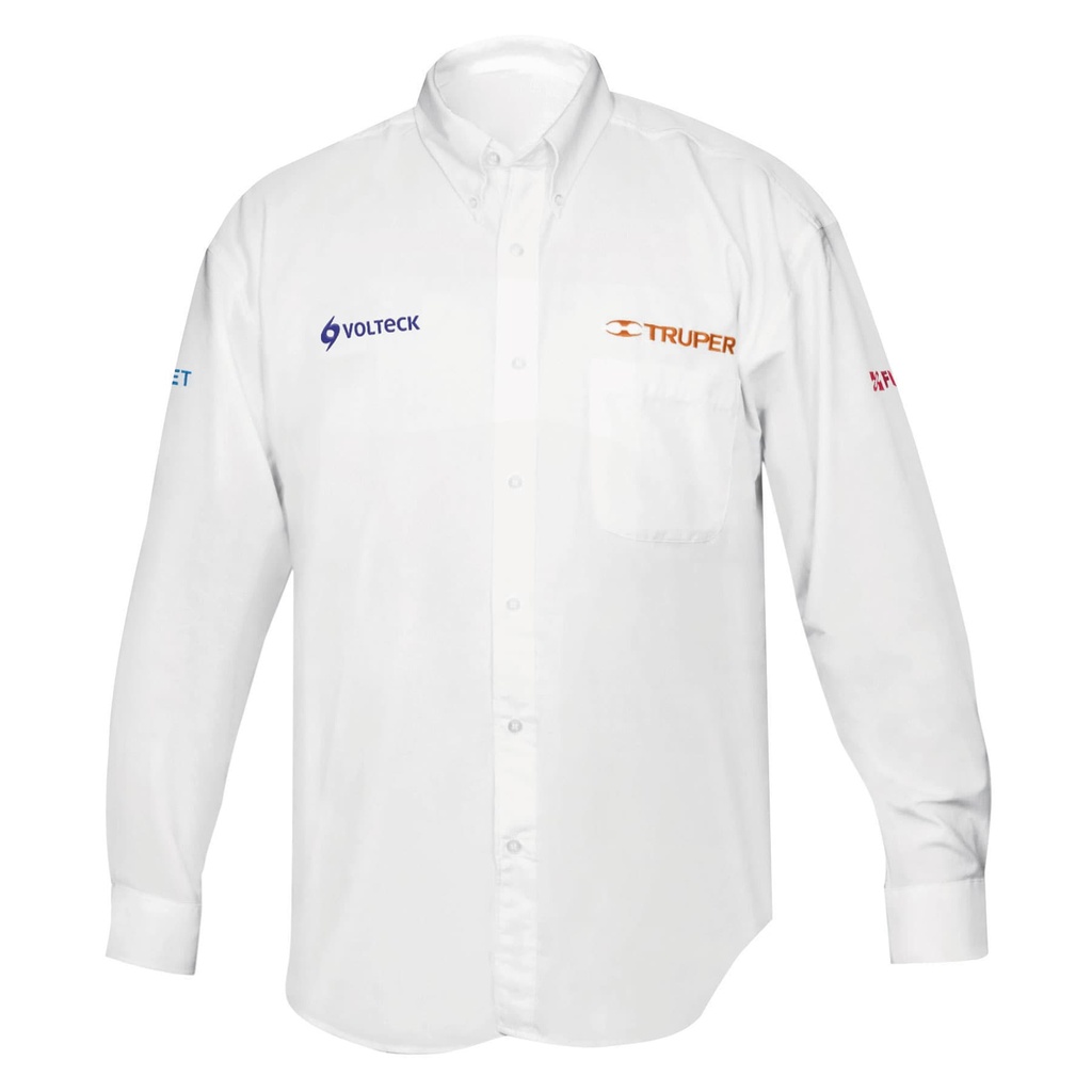 Camisa blanca para caballero, manga larga talla XXXG, Truper