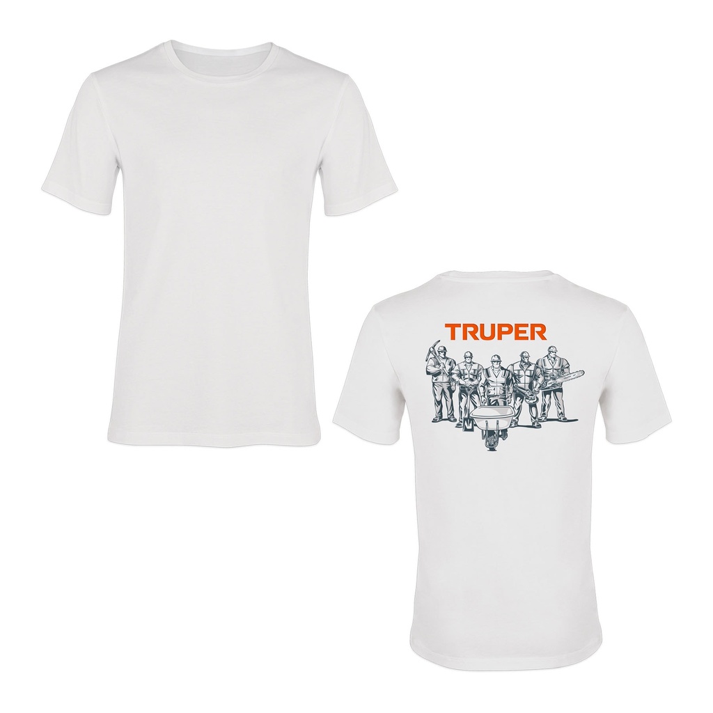 Camiseta blanca estampada 100% algodón, talla 42, Truper - Pag 503