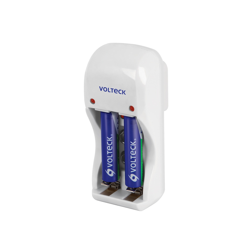 Cargador de pilas, AA, AAA y 9V incluye 2 pilas AAA, Volteck - Pag 571