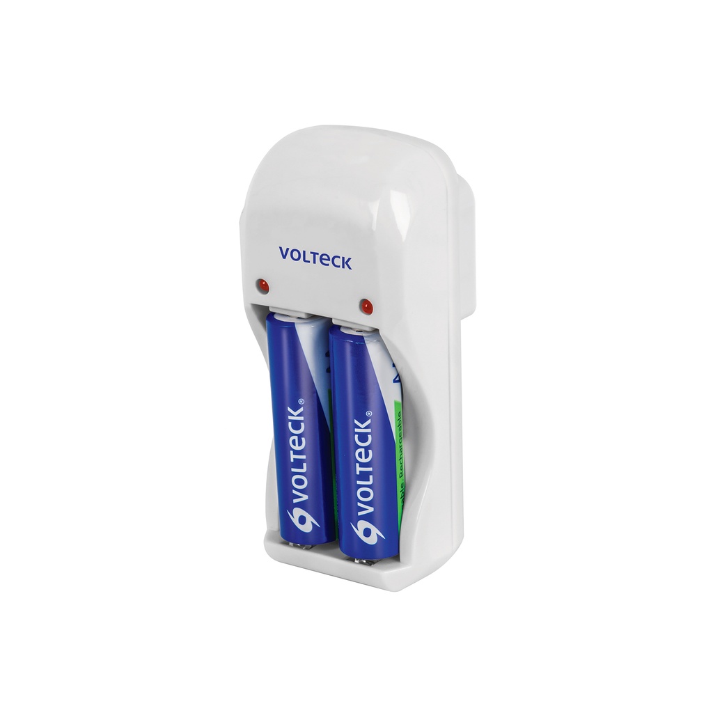 Cargador de pilas, AA, AAA y 9V, incluye 2 pilas AA, Volteck - Pag 571