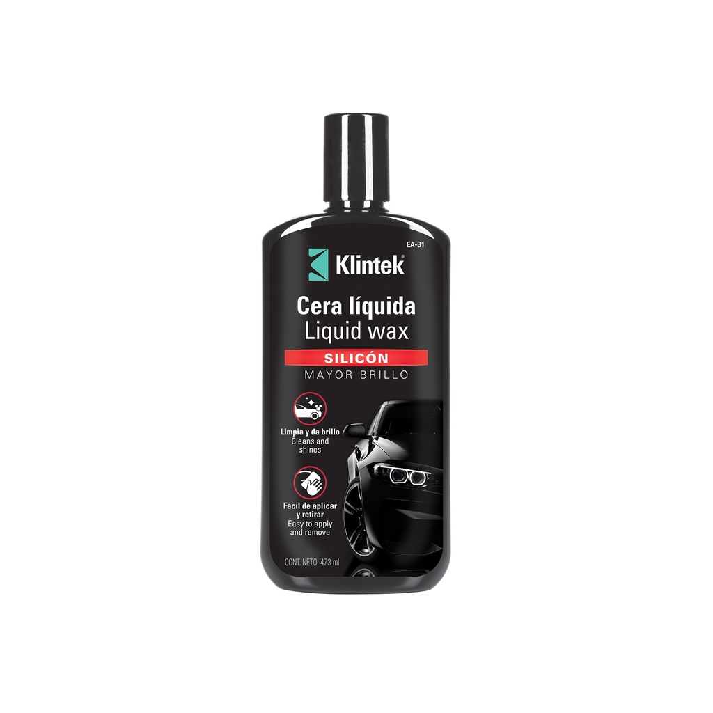 Cera líquida de silicón para auto, 473 ml, Klintek - Pag 806