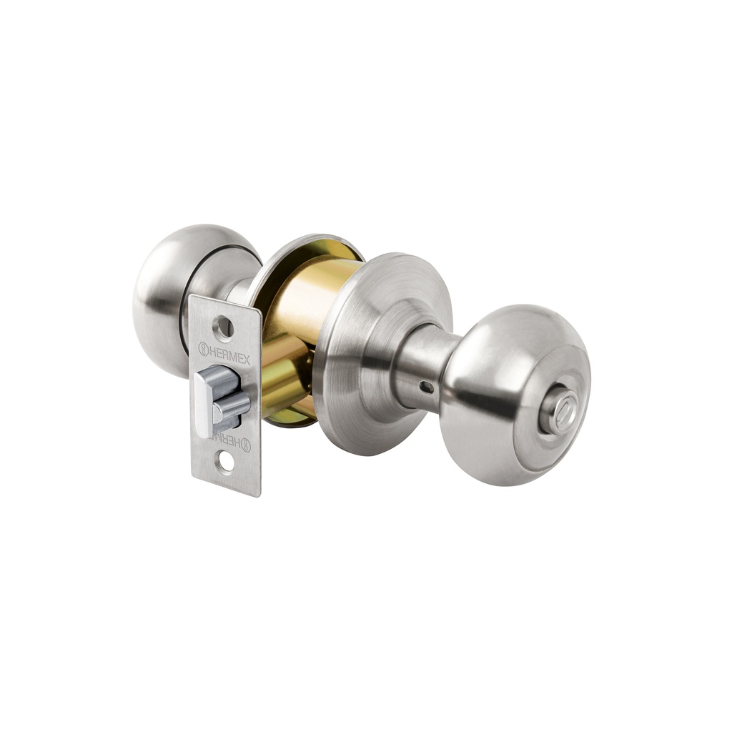 Cerradura tipo oval para recámara, cromo mate, Hermex - Pag 781, 798