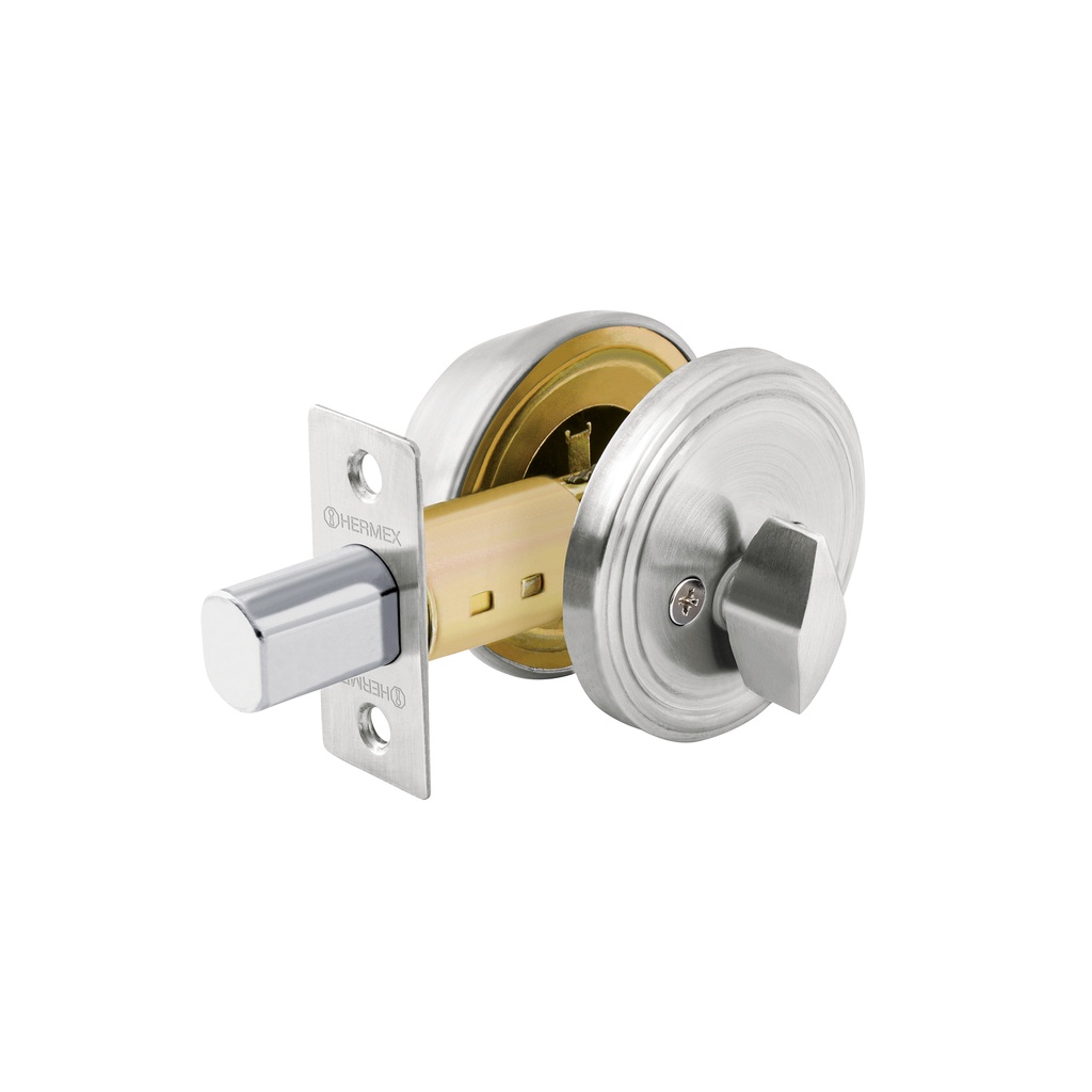 Cerrojo llave-mariposa cromo mate, llave tradicional, Hermex - Pag 779, 798