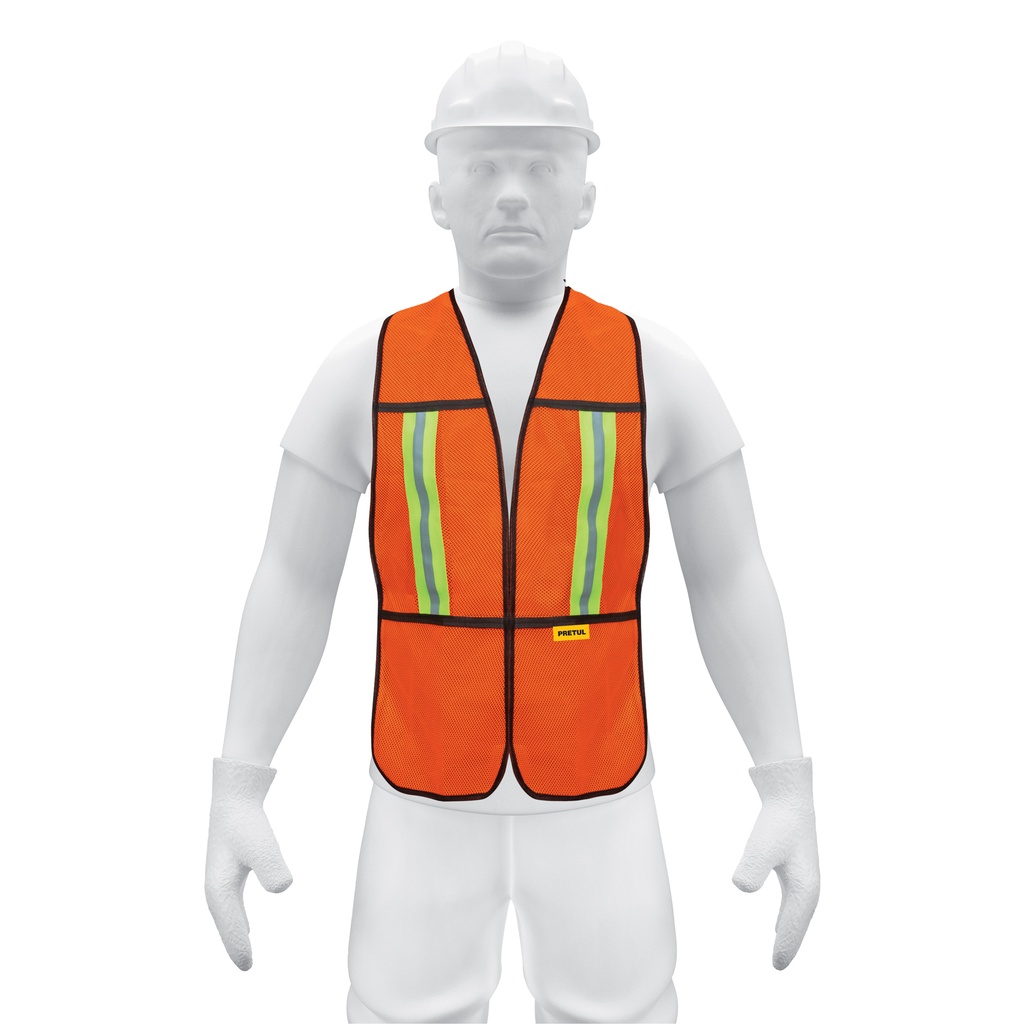 Chaleco de seguridad con cintas reflejantes, naranja, Pretul - Pag 453