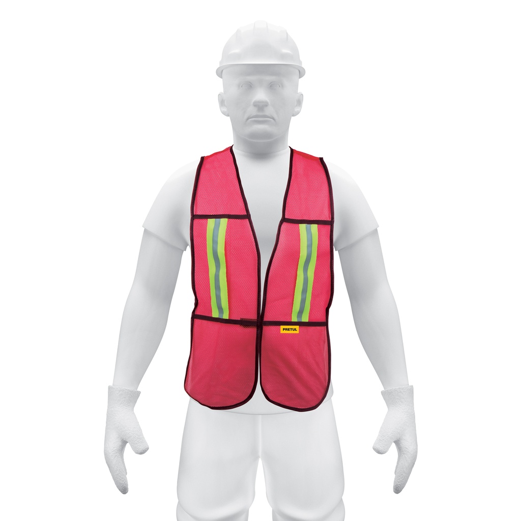 Chaleco de seguridad con cintas reflejantes, rojo, Pretul - Pag 453