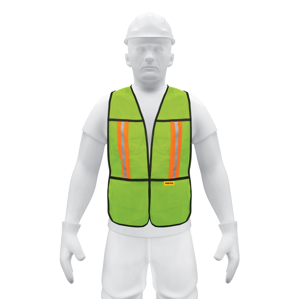 Chaleco de seguridad con cintas reflejantes, verde, Pretul - Pag 453
