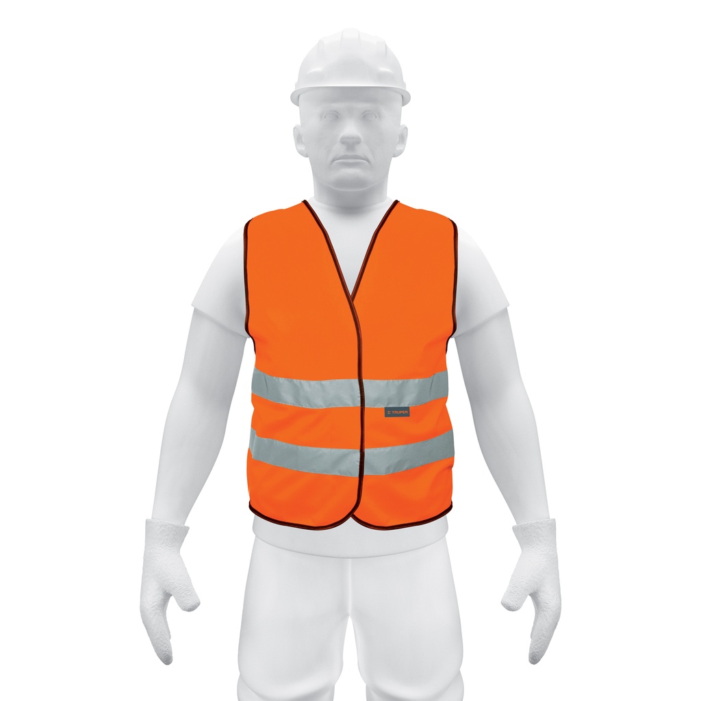 Chaleco de seguridad naranja con cintas de alta visibilidad - Pag 453