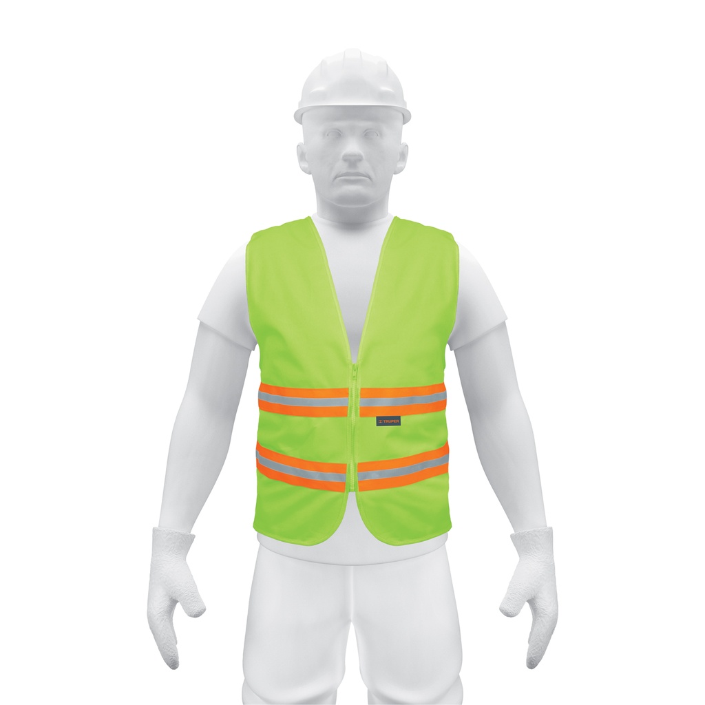 Chaleco de seguridad verde alta visibilidad con cierre - Pag 452