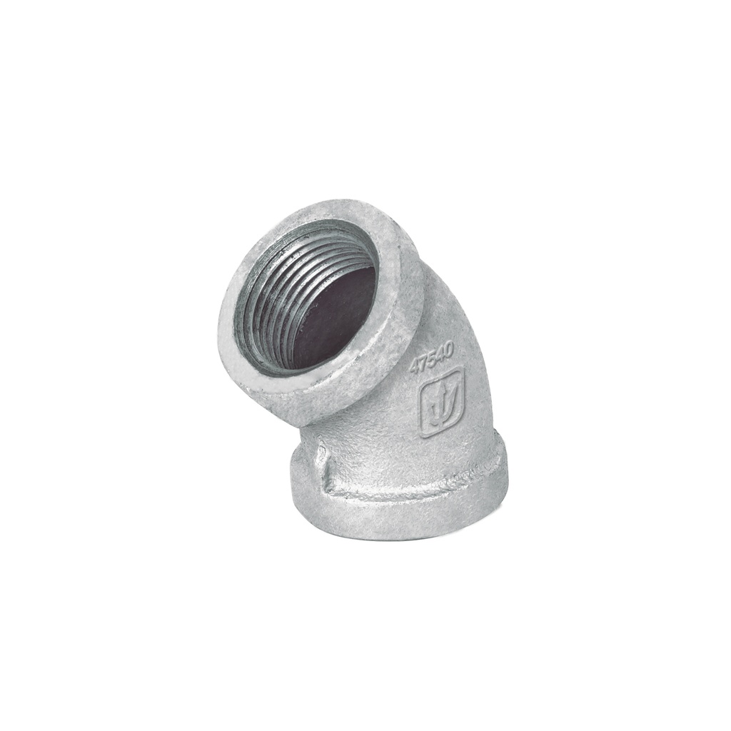 Codo 45° acero galvanizado de 3/4', Foset - Pag 708