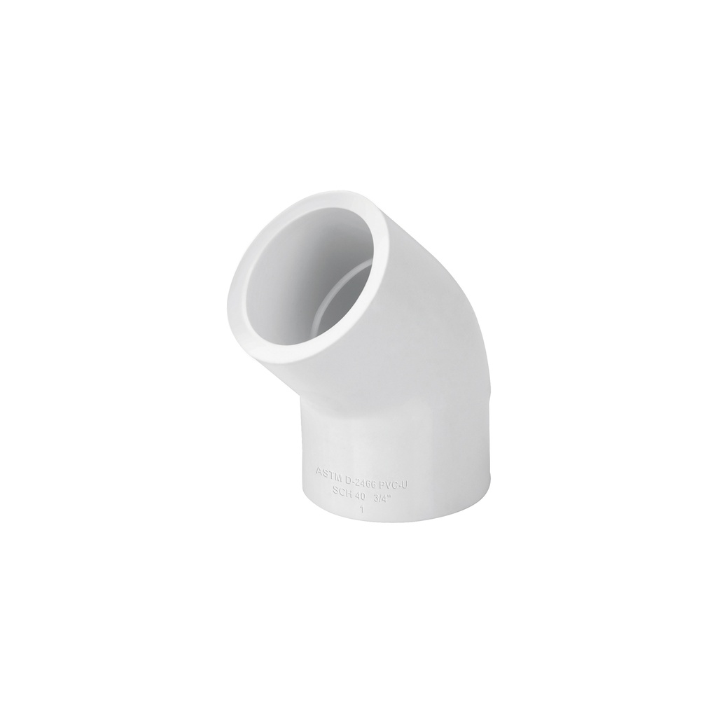 Codo 45° de PVC de 3/4', Foset - Pag 696