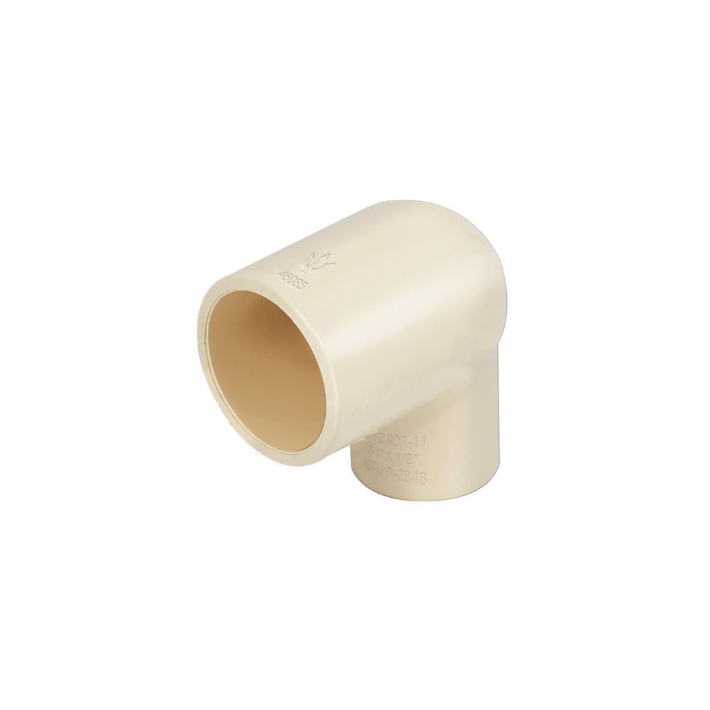 Codo reducción 90° de CPVC de 3/4' x 1/2', Foset - Pag 699