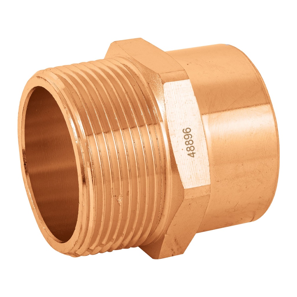 Conector de cobre, rosca exterior 1-1/2', Foset - Pag 712