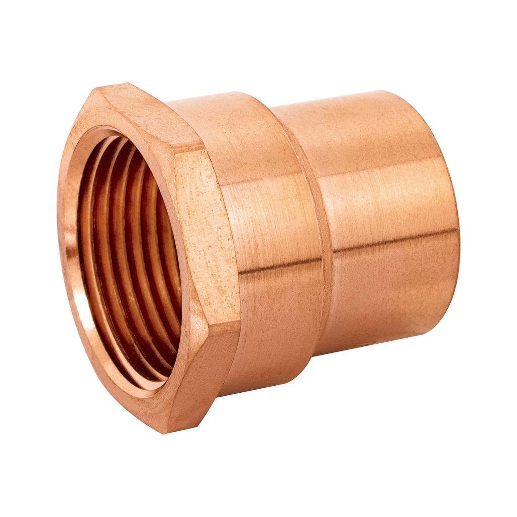 Conector de cobre, rosca interior 1', Foset - Pag 712