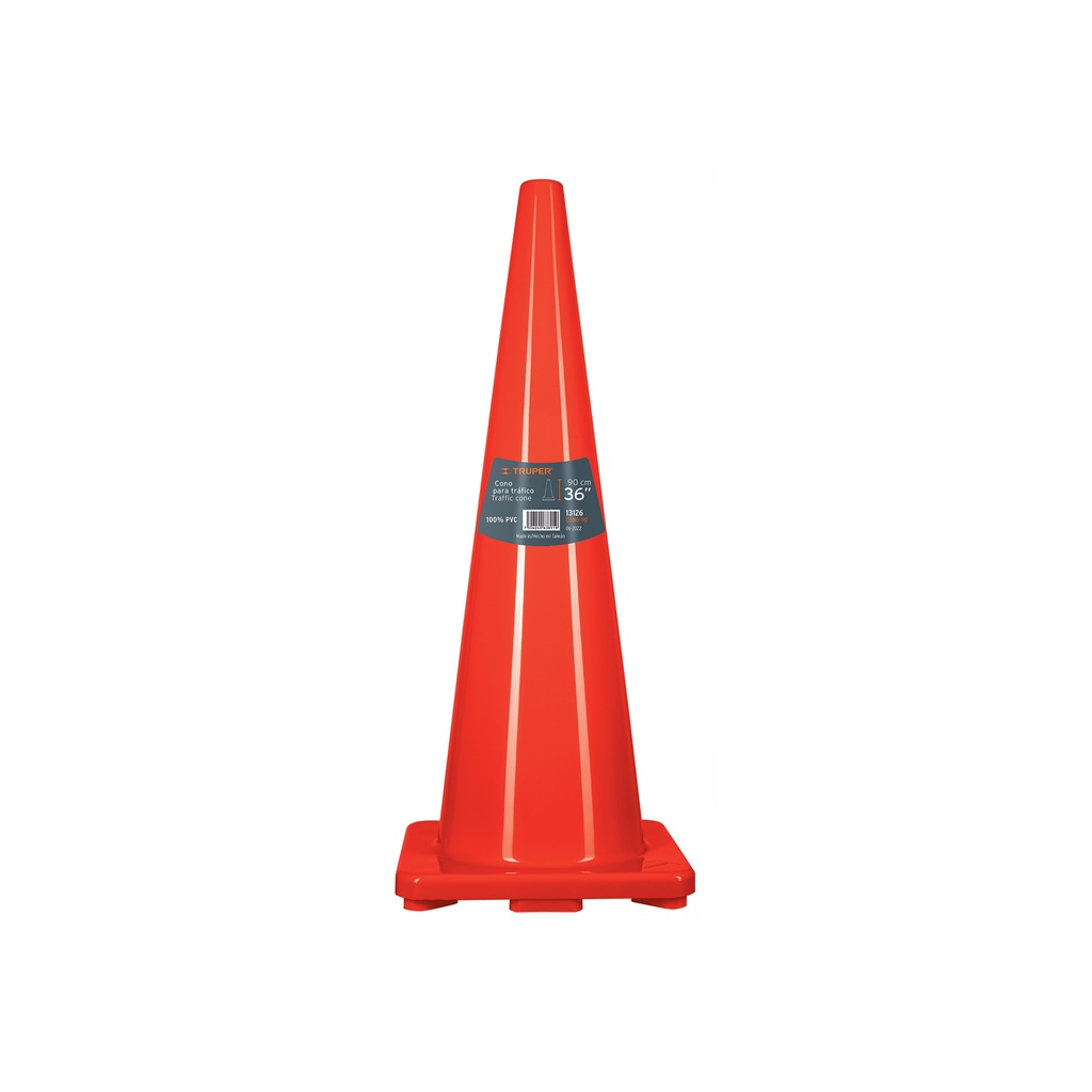 Cono de precaución de 90 cm de PVC, Truper - Pag 463