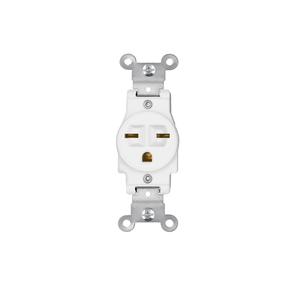 Contacto sencillo, cara de chino, Standard, blanco, Volteck - Pag 536