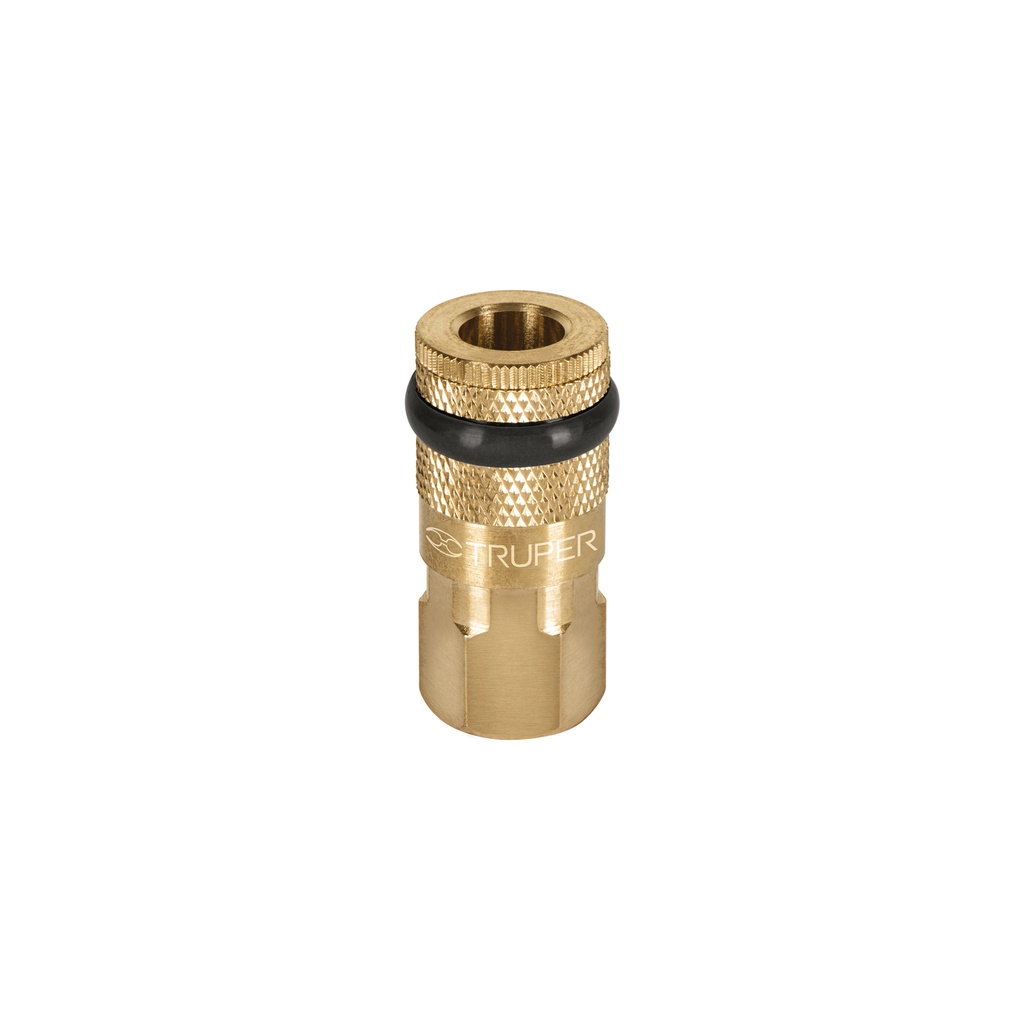 Cople de latón, cuerda 1/4 NPT, hembra, Truper - Pag 122