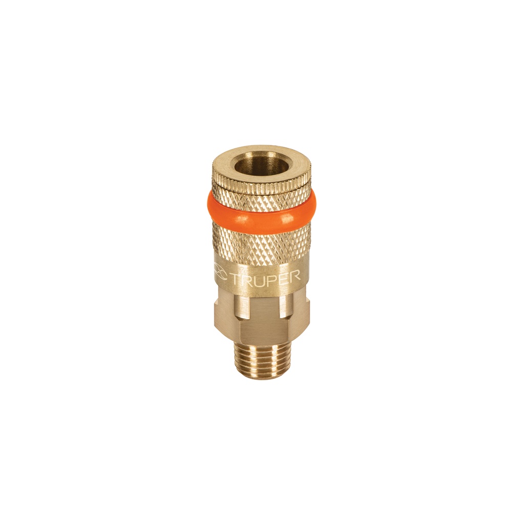 Cople de latón, cuerda 1/4 NPT, macho, Truper - Pag 122