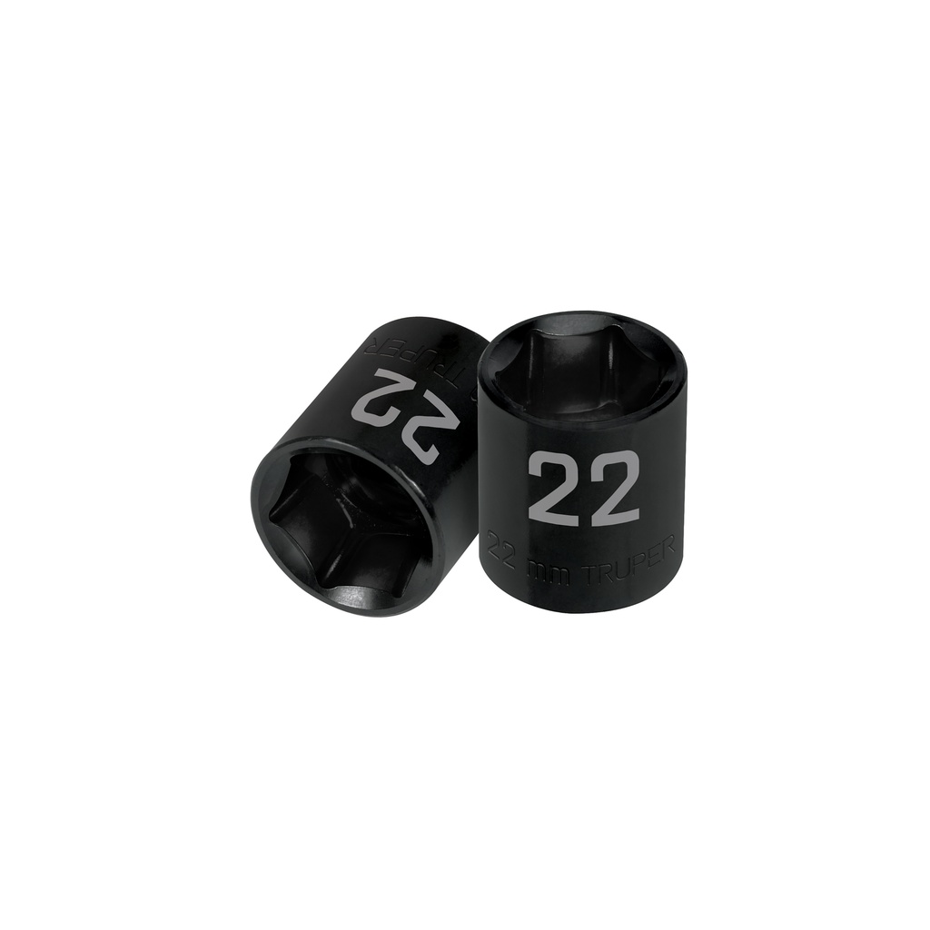 Dado de impacto de 22 mm, 6 puntas, cuadro 1/2', Truper - Pag 162