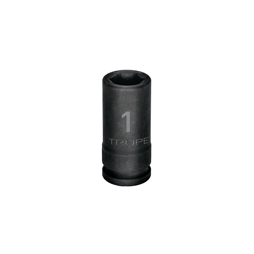 Dado largo de impacto de 1', 6 puntas, cuadro 3/4', Truper - Pag 163