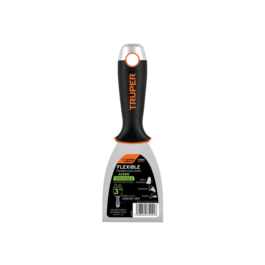Espátula flexible 3' acero inox. mango Comfort Grip, Expert - Pag 200