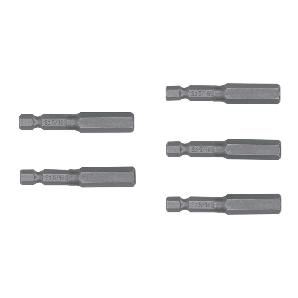Estuche con 5 puntas hexagonales de 5/16mm largo 2', Expert - Pag 422