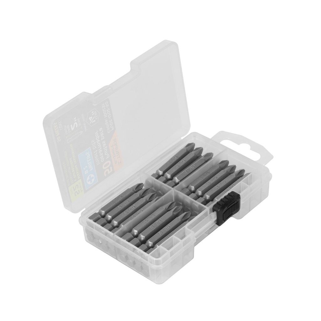 Estuche con 50 puntas de cruz PH2 largo 2', Truper Expert - Pag 419