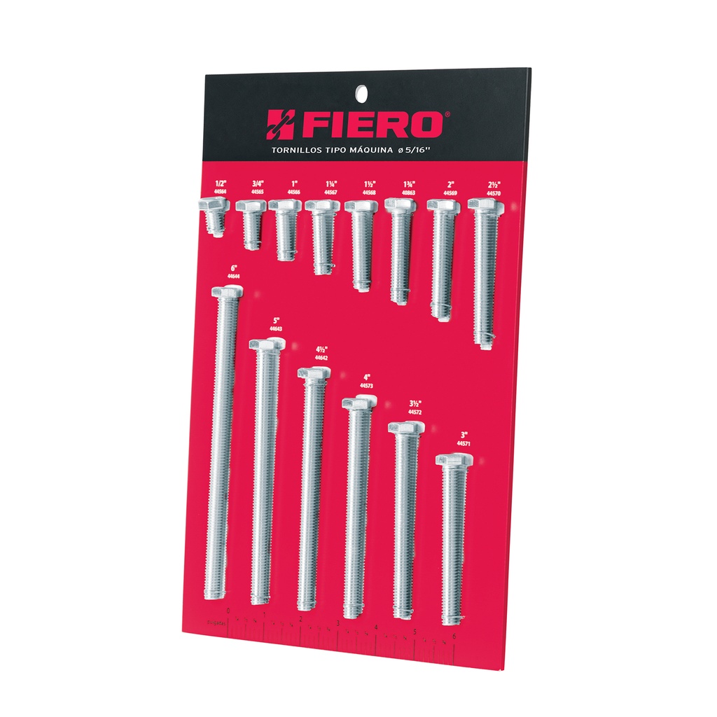 Exhibidor Fiero con tornillos tipo máquina, 5/16' - Pag 762, 812