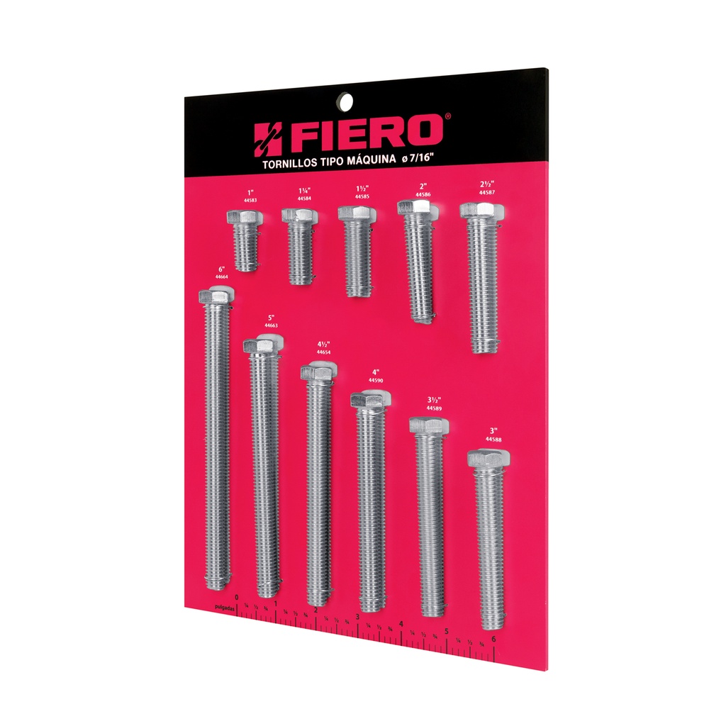 Exhibidor Fiero con tornillos tipo máquina, 7/16' - Pag 762, 812