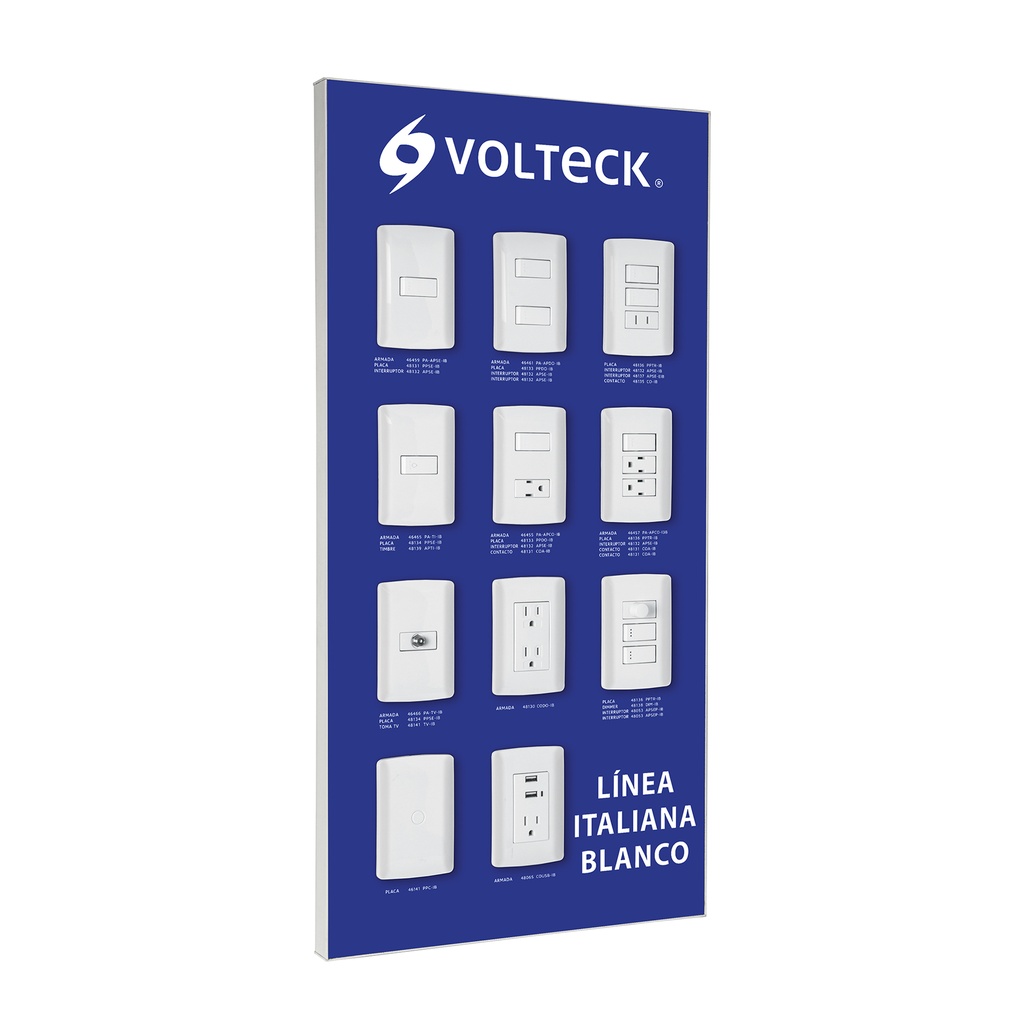 Exhibidor línea italiana blanco Volteck - Pag 523, 808