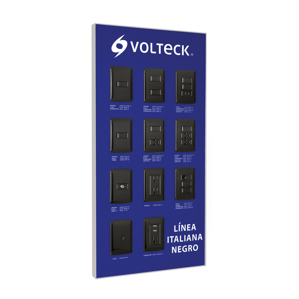 Exhibidor línea italiana negro Volteck - Pag 523, 808