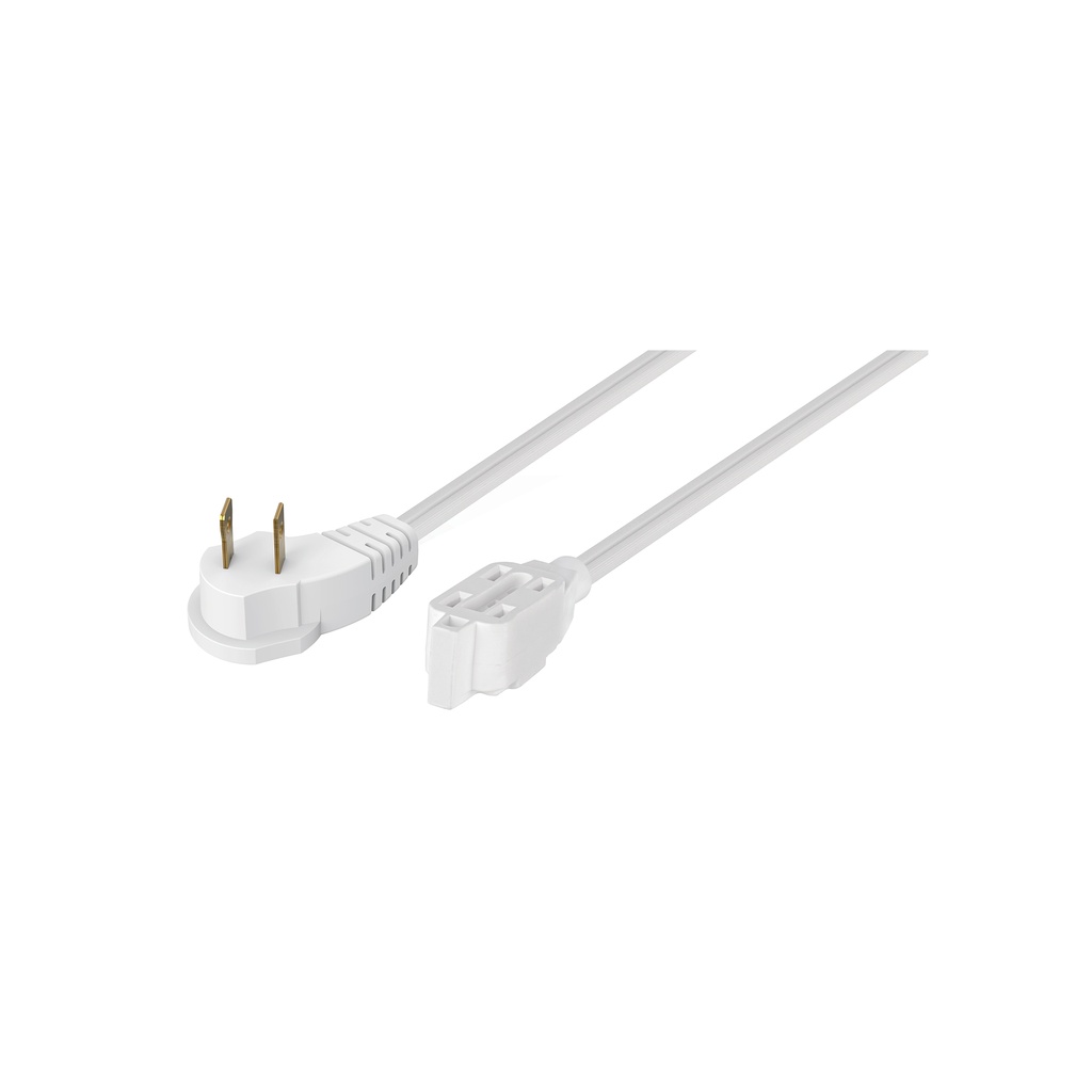 Extensión eléctrica doméstica 4 m blanca con clavija plana - Pag 554