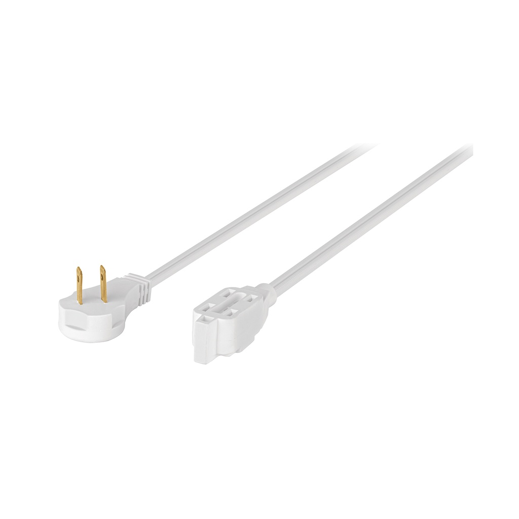 Extensión eléctrica doméstica 6 m blanca con clavija plana - Pag 554