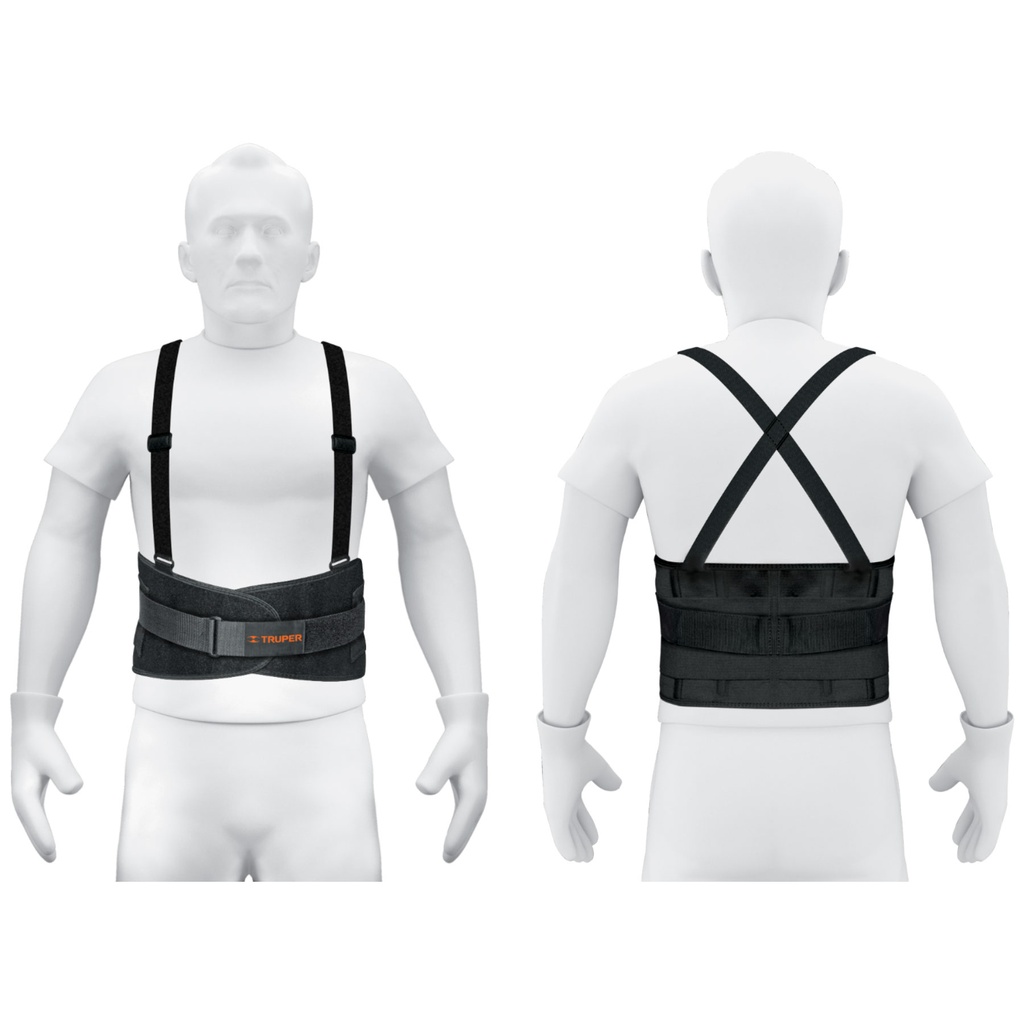 Faja lumbar con tercer cinturón, talla M, Truper - Pag 451