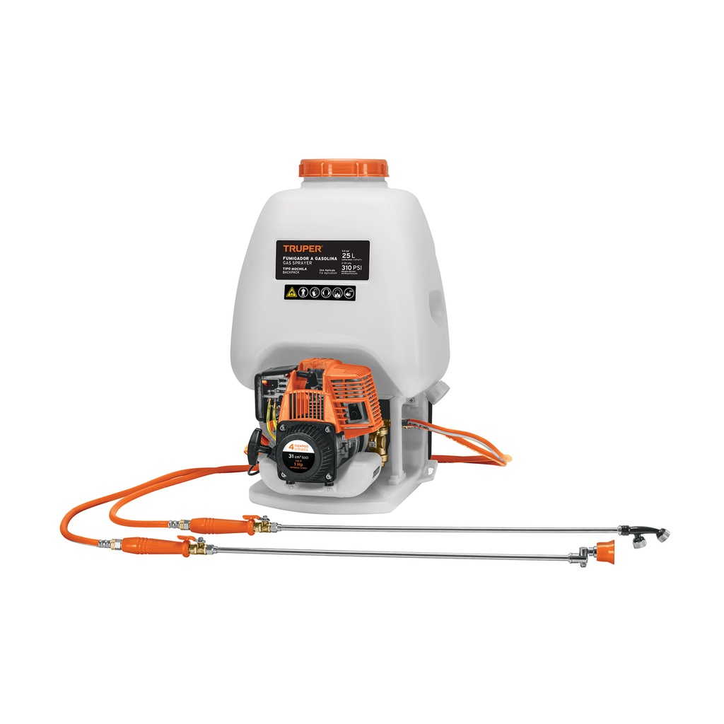 Fumigador de 25 L con motor a gasolina de 4 tiempos, Truper - Pag 211, 362