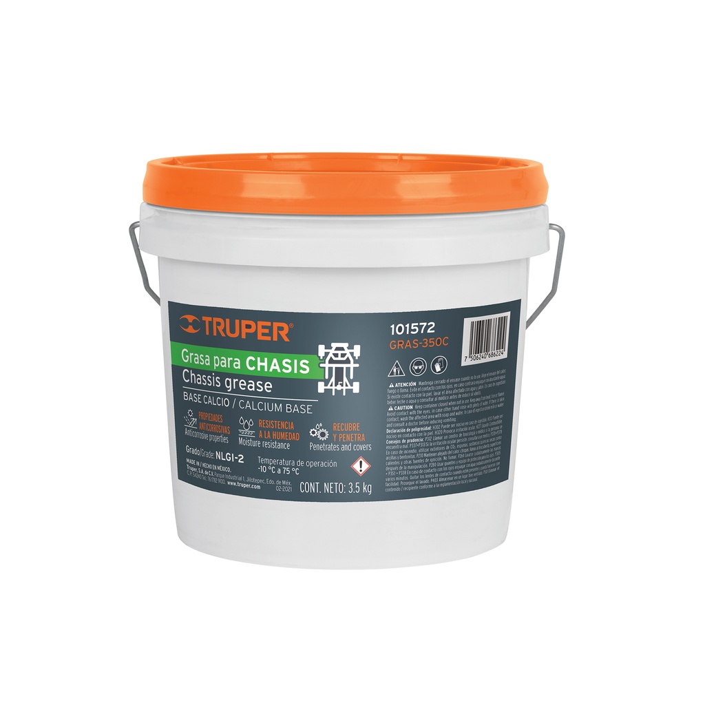 Grasa de calcio para chasis 3.5 kg, Truper - Pag 275