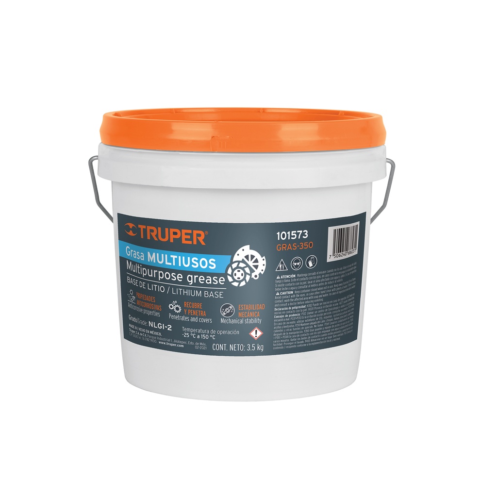 Grasa de litio multiusos 3.5 kg, Truper - Pag 275