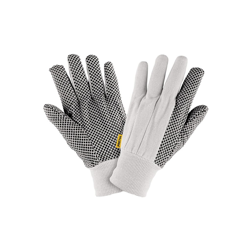 Guantes de algodón con puntos PVC en palma, unitalla, Pretul - Pag 447