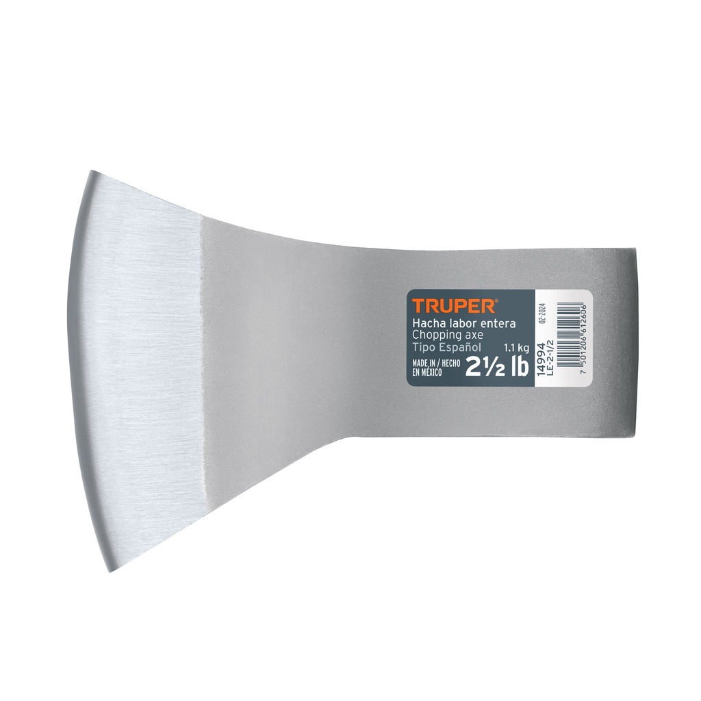 Hacha labor entera 2-1/2 lb sin mango, Truper - Pag 225