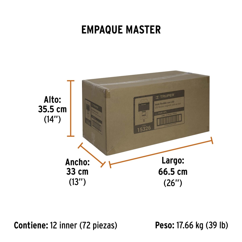 Imán extensible, flexible de acero con LED, 3 kg, Truper - Pag 27