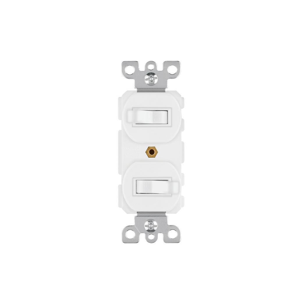 Interruptor dúplex de palanca, Standard, blanco, Volteck - Pag 535